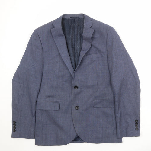 NEXT Mens Blue Polyester Jacket Suit Jacket Size 40 Regular