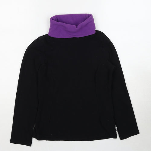 DECATHLON Womens Black Colourblock Polyester Pullover Sweatshirt Size XS Pullover