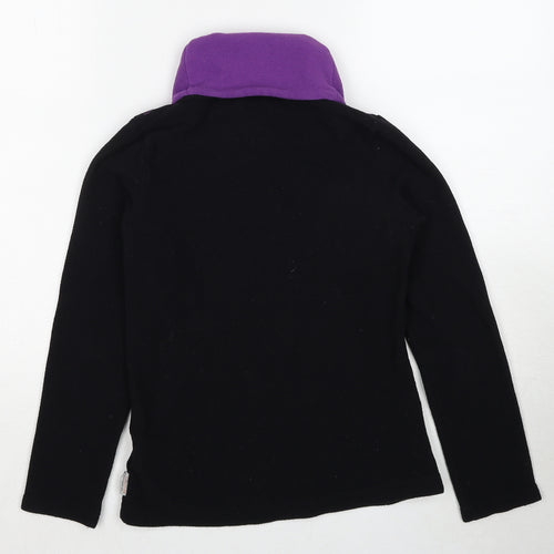 DECATHLON Womens Black Colourblock Polyester Pullover Sweatshirt Size XS Pullover