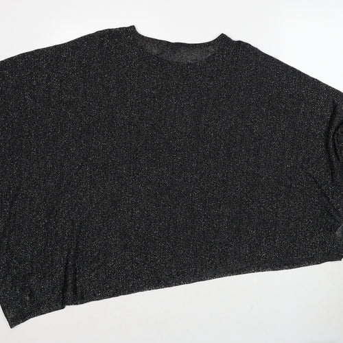 Phase Eight Womens Black Viscose Basic Blouse Size M Boat Neck - Asymmetric
