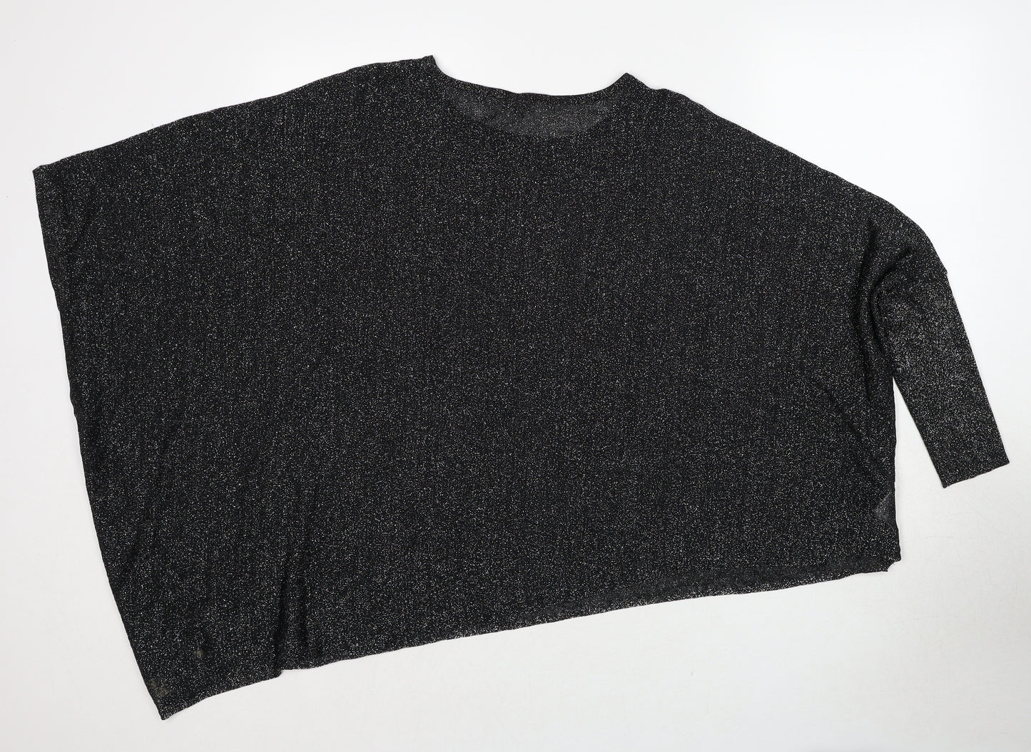 Phase Eight Womens Black Viscose Basic Blouse Size M Boat Neck - Asymmetric