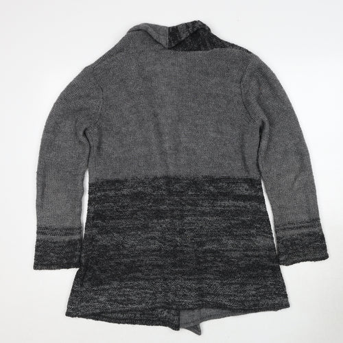 Per Una Womens Grey V-Neck Acrylic Cardigan Jumper Size M