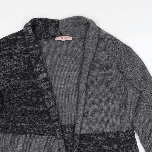 Per Una Womens Grey V-Neck Acrylic Cardigan Jumper Size M