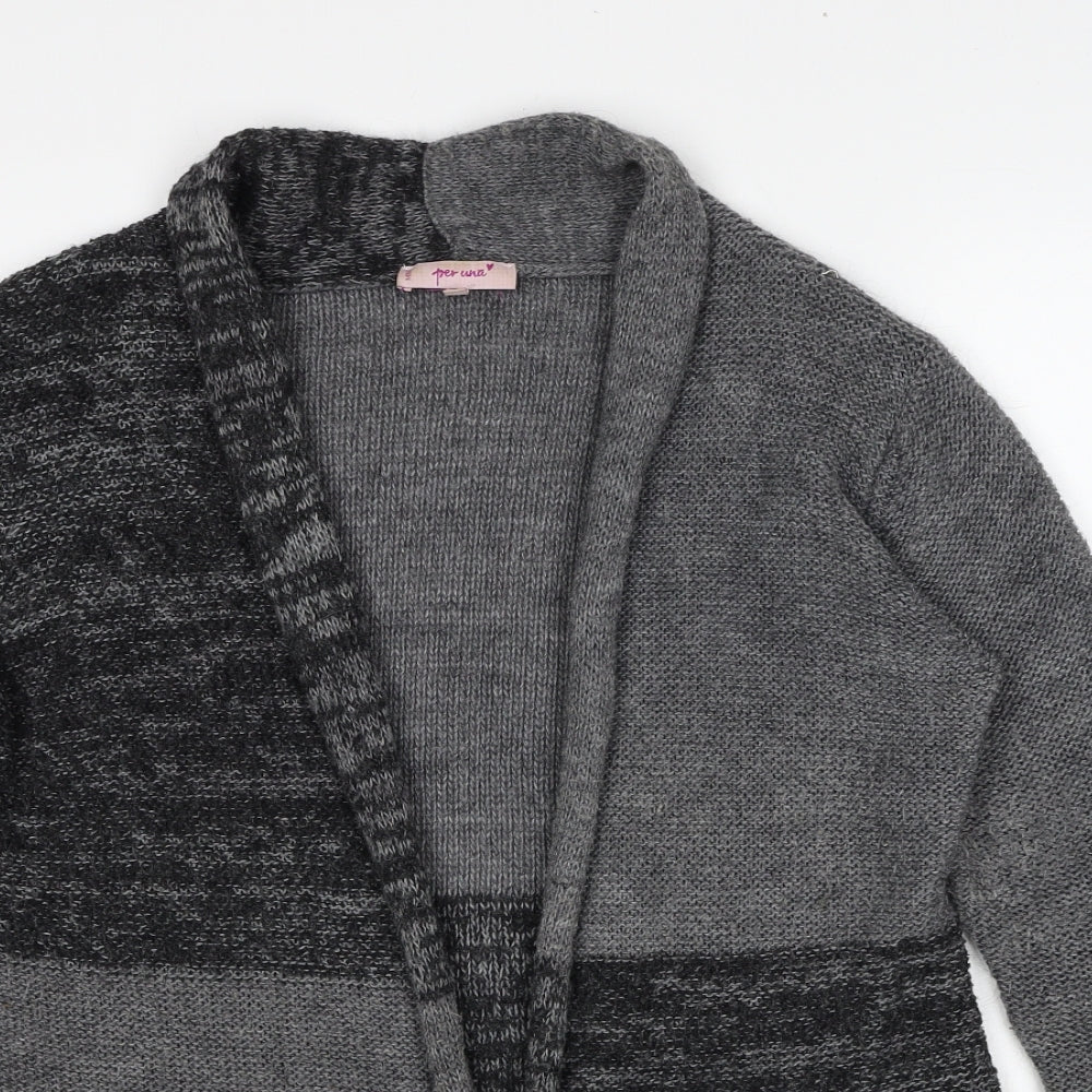 Per Una Womens Grey V-Neck Acrylic Cardigan Jumper Size M