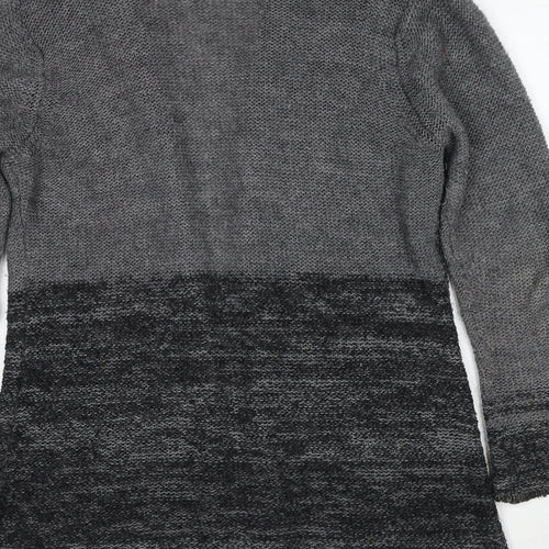Per Una Womens Grey V-Neck Acrylic Cardigan Jumper Size M