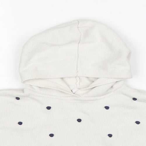 Gap Girls Ivory Round Neck Polka Dot Cotton Pullover Jumper Size 3 Years Pullover