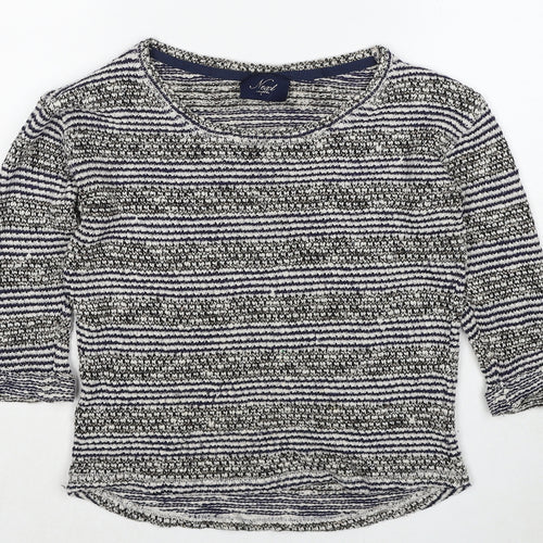 NEXT Womens Multicoloured Boat Neck Cotton Pullover Jumper Size 6