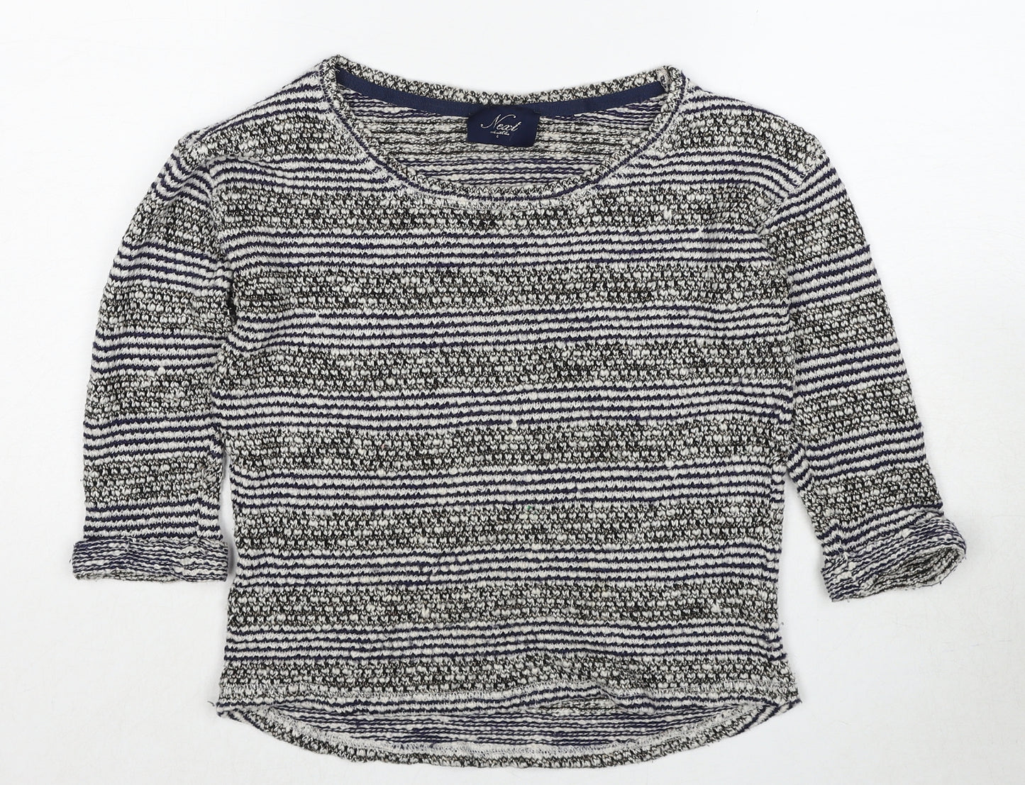 NEXT Womens Multicoloured Boat Neck Cotton Pullover Jumper Size 6