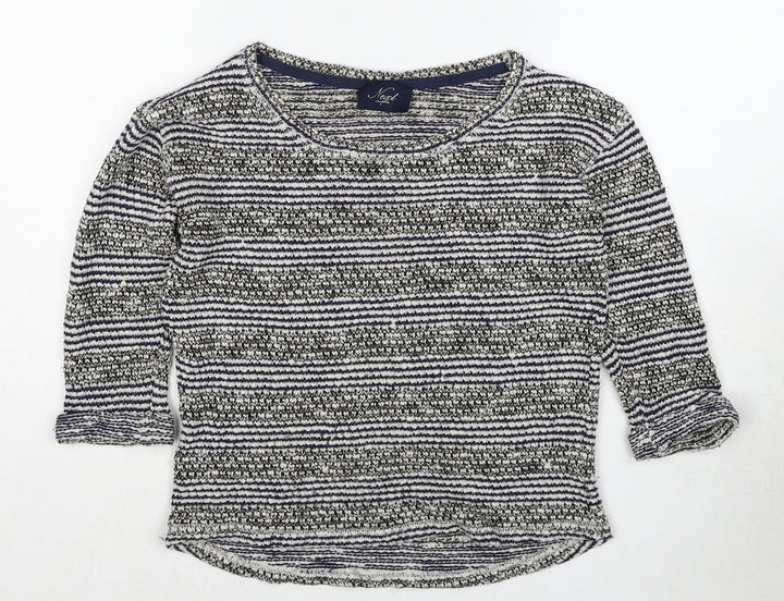 NEXT Womens Multicoloured Boat Neck Cotton Pullover Jumper Size 6
