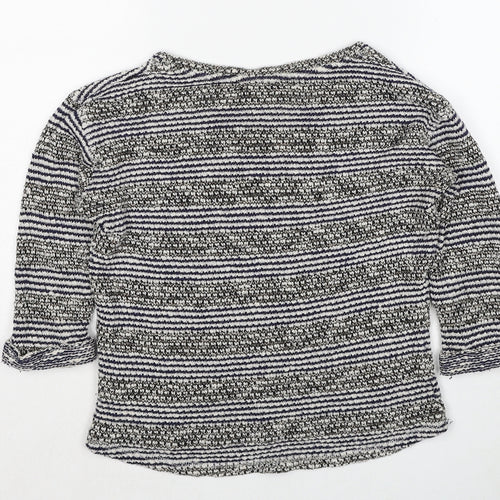 NEXT Womens Multicoloured Boat Neck Cotton Pullover Jumper Size 6