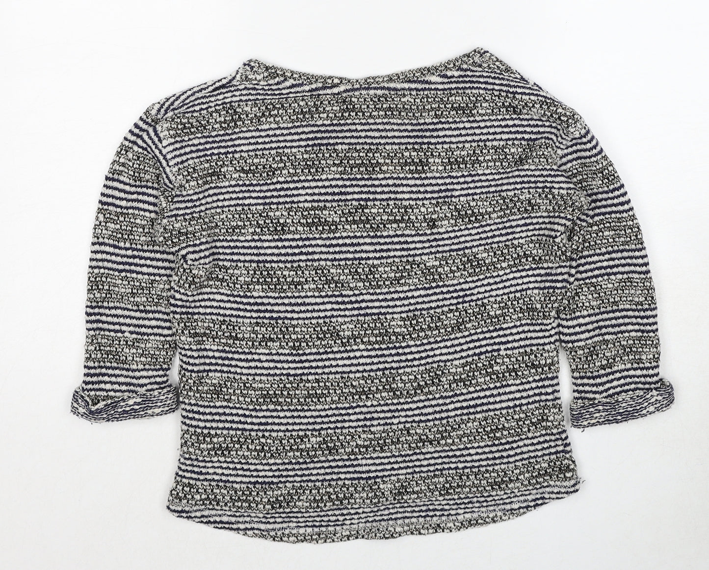 NEXT Womens Multicoloured Boat Neck Cotton Pullover Jumper Size 6