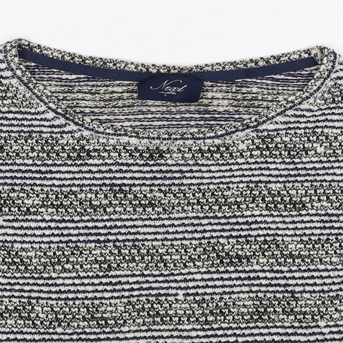 NEXT Womens Multicoloured Boat Neck Cotton Pullover Jumper Size 6