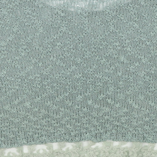 QED London Womens Green Round Neck Acrylic Pullover Jumper Size S