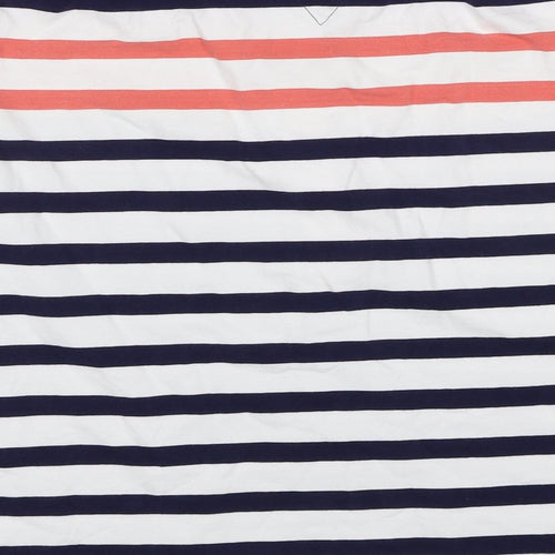 Lloyd's Womens Multicoloured Striped Cotton Basic Polo Size L Collared