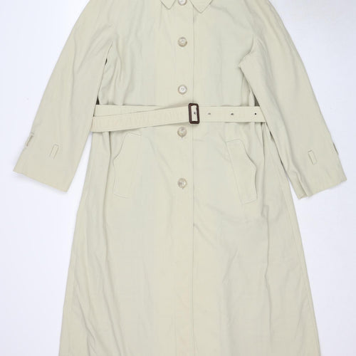 Marks and Spencer Womens Beige Trench Coat Coat Size 14 Button