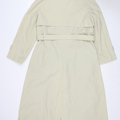 Marks and Spencer Womens Beige Trench Coat Coat Size 14 Button