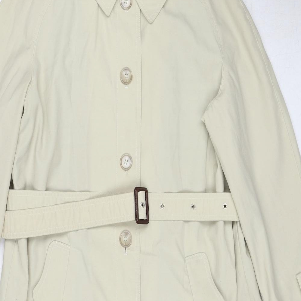 Marks and Spencer Womens Beige Trench Coat Coat Size 14 Button