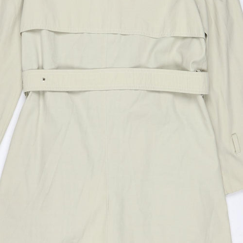 Marks and Spencer Womens Beige Trench Coat Coat Size 14 Button