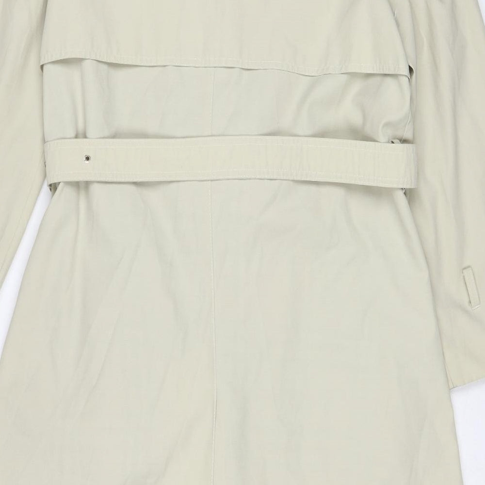 Marks and Spencer Womens Beige Trench Coat Coat Size 14 Button