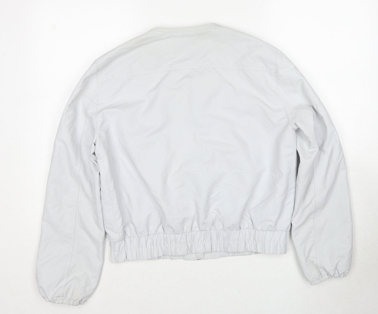 H&M Womens Grey Bomber Jacket Jacket Size 12 Zip