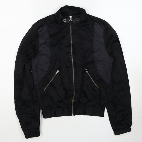 Duck and Cover Womens Black Bomber Jacket Jacket Size XS Zip