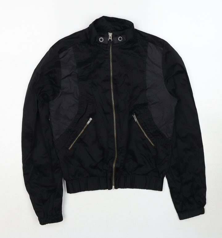 Duck and Cover Womens Black Bomber Jacket Jacket Size XS Zip