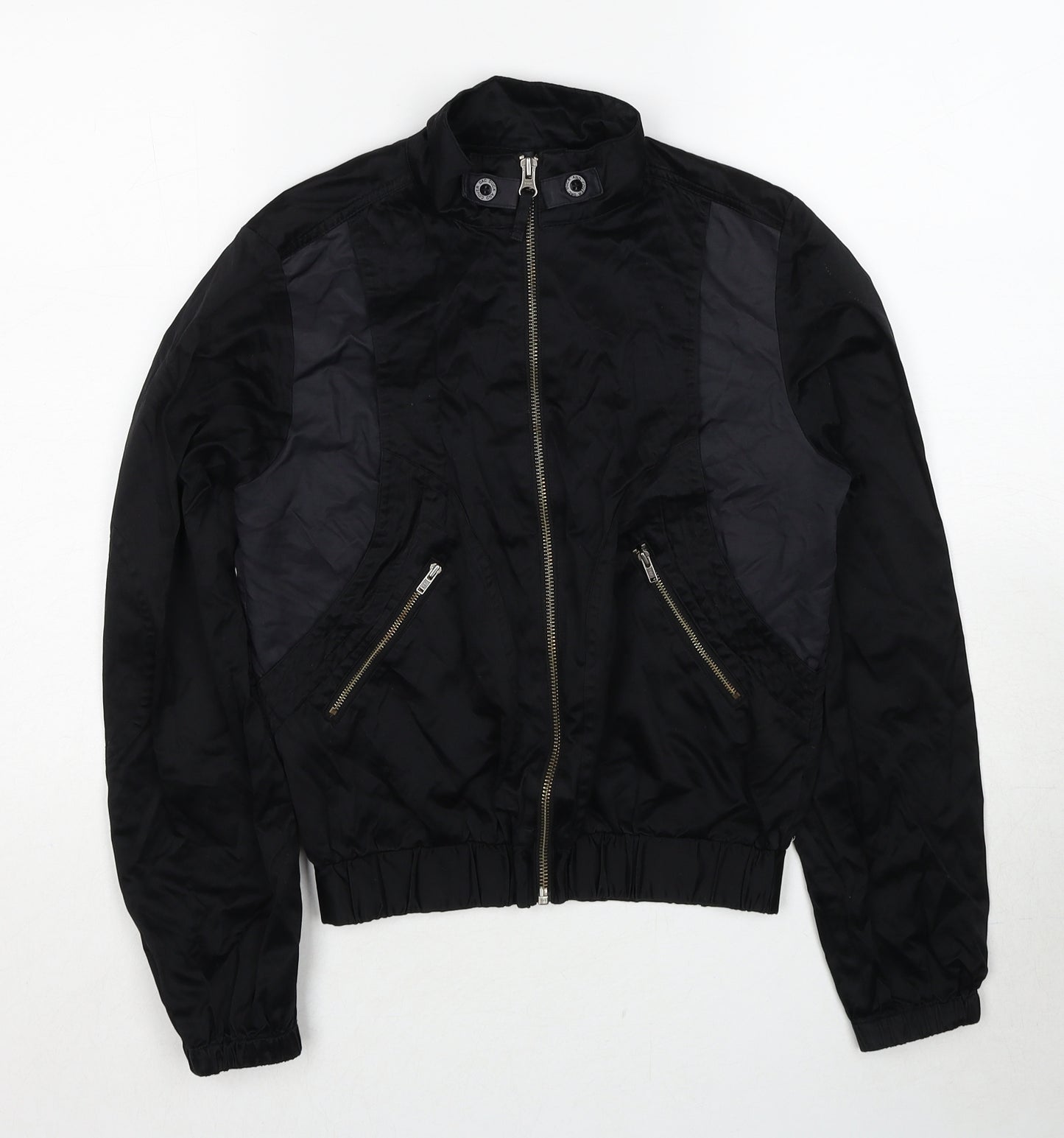 Duck and Cover Womens Black Bomber Jacket Jacket Size XS Zip