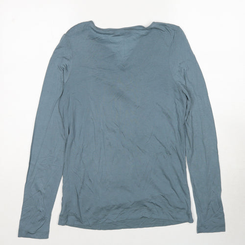 Autograph Womens Blue Lyocell Basic T-Shirt Size 12 Round Neck