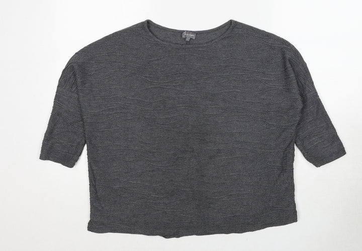Phase Eight Womens Grey Round Neck Polyester Pullover Jumper Size 8