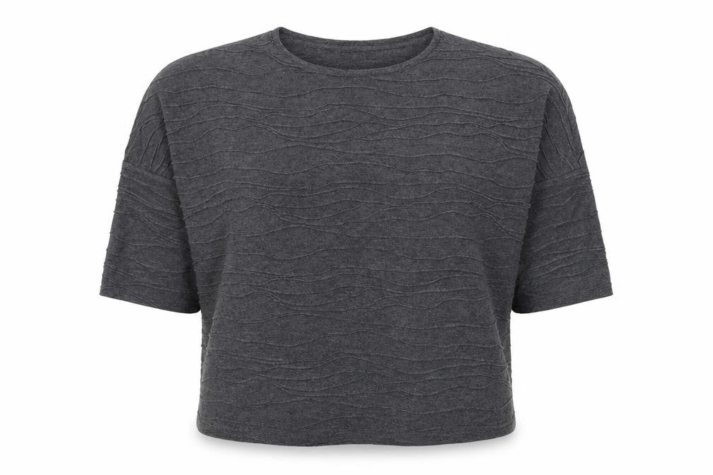 Front view of Phase Eight women’s grey round neck polyester jumper, size UK 8