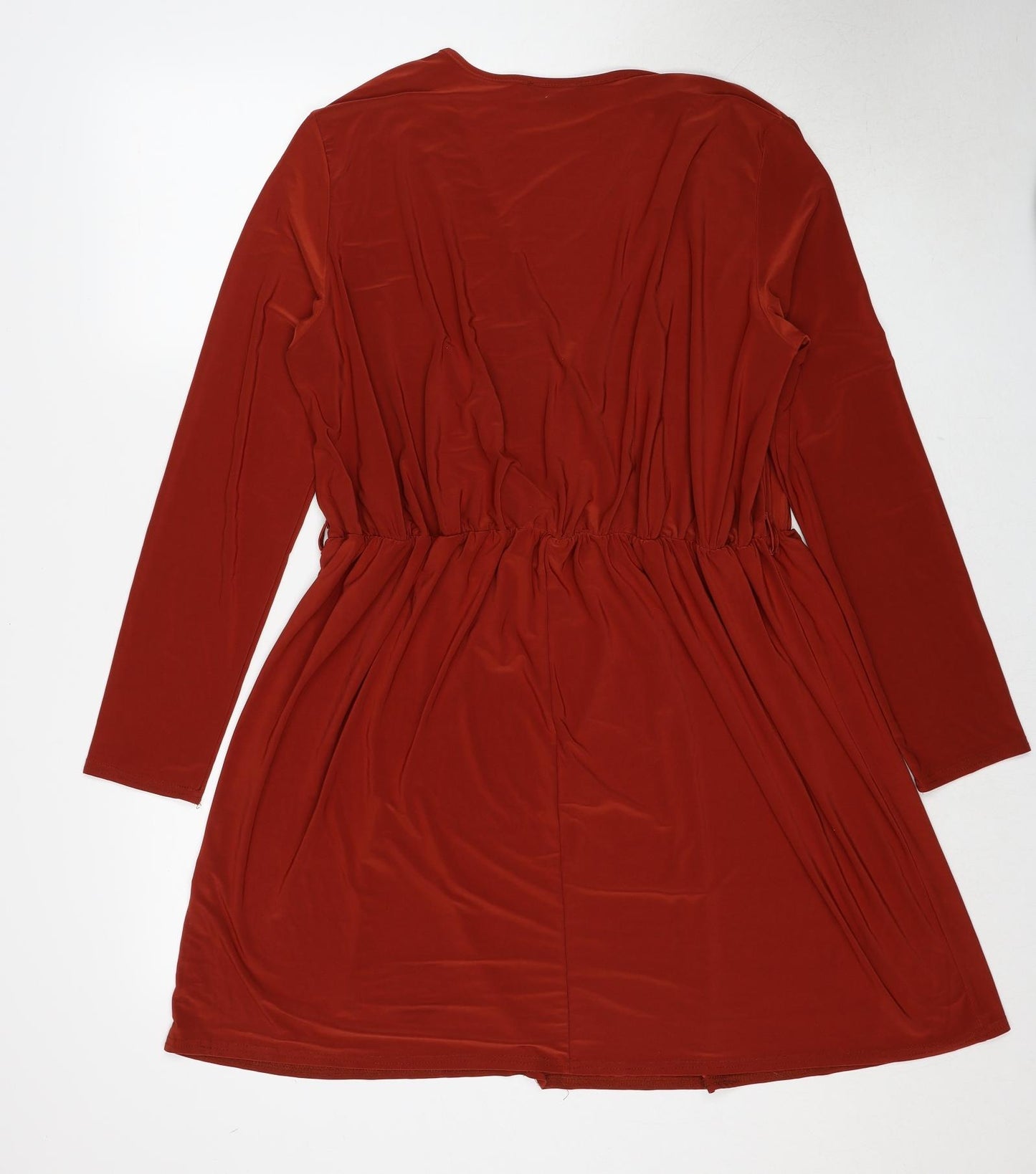 Club L Womens Brown Polyester Fit & Flare Size 22 V-Neck Pullover