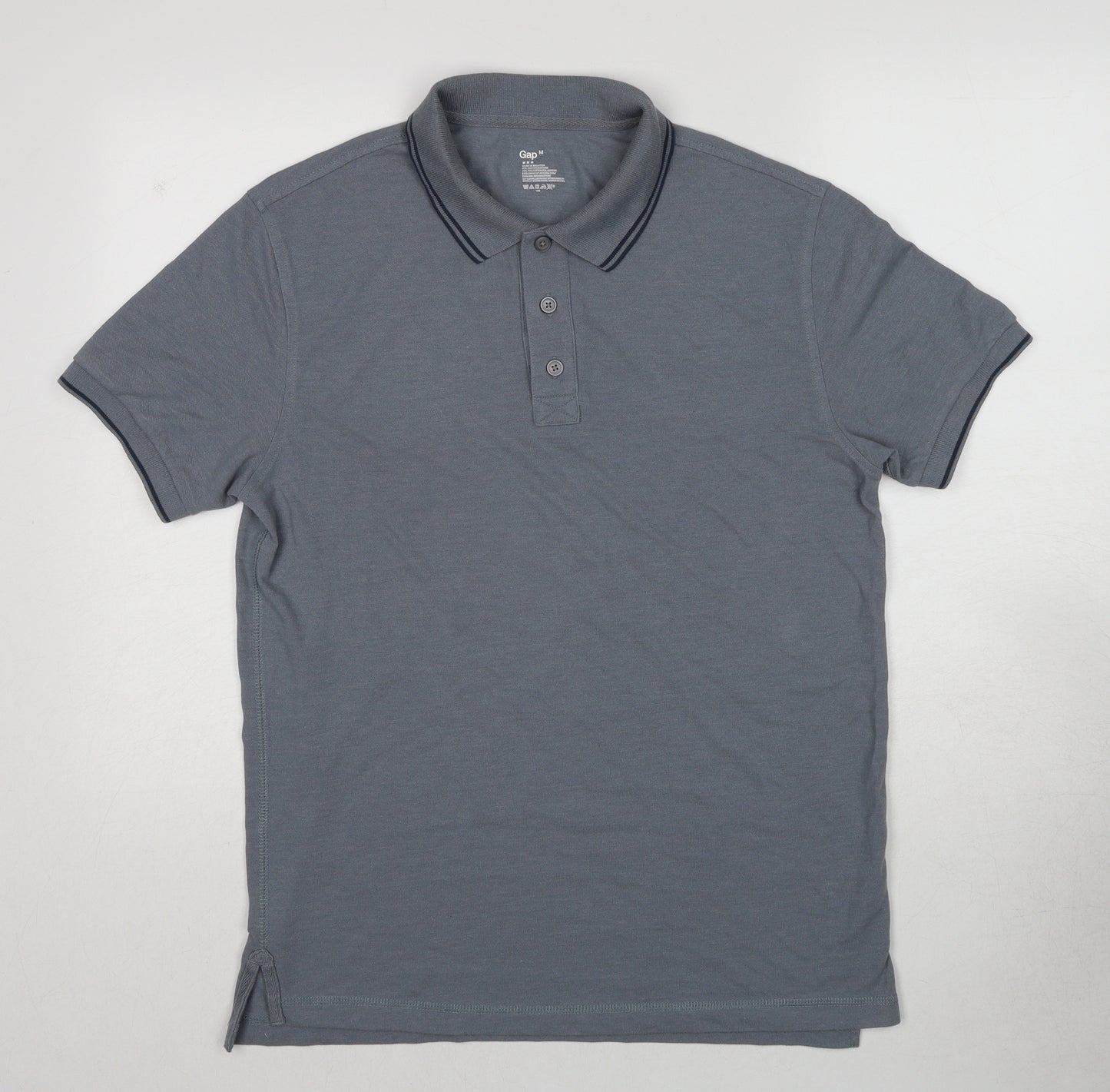 Gap Mens Blue Cotton Polo Size M Collared Pullover