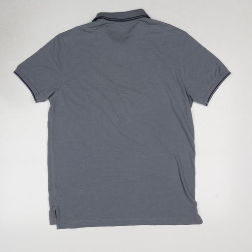 Gap Mens Blue Cotton Polo Size M Collared Pullover