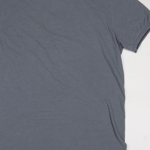 Gap Mens Blue Cotton Polo Size M Collared Pullover