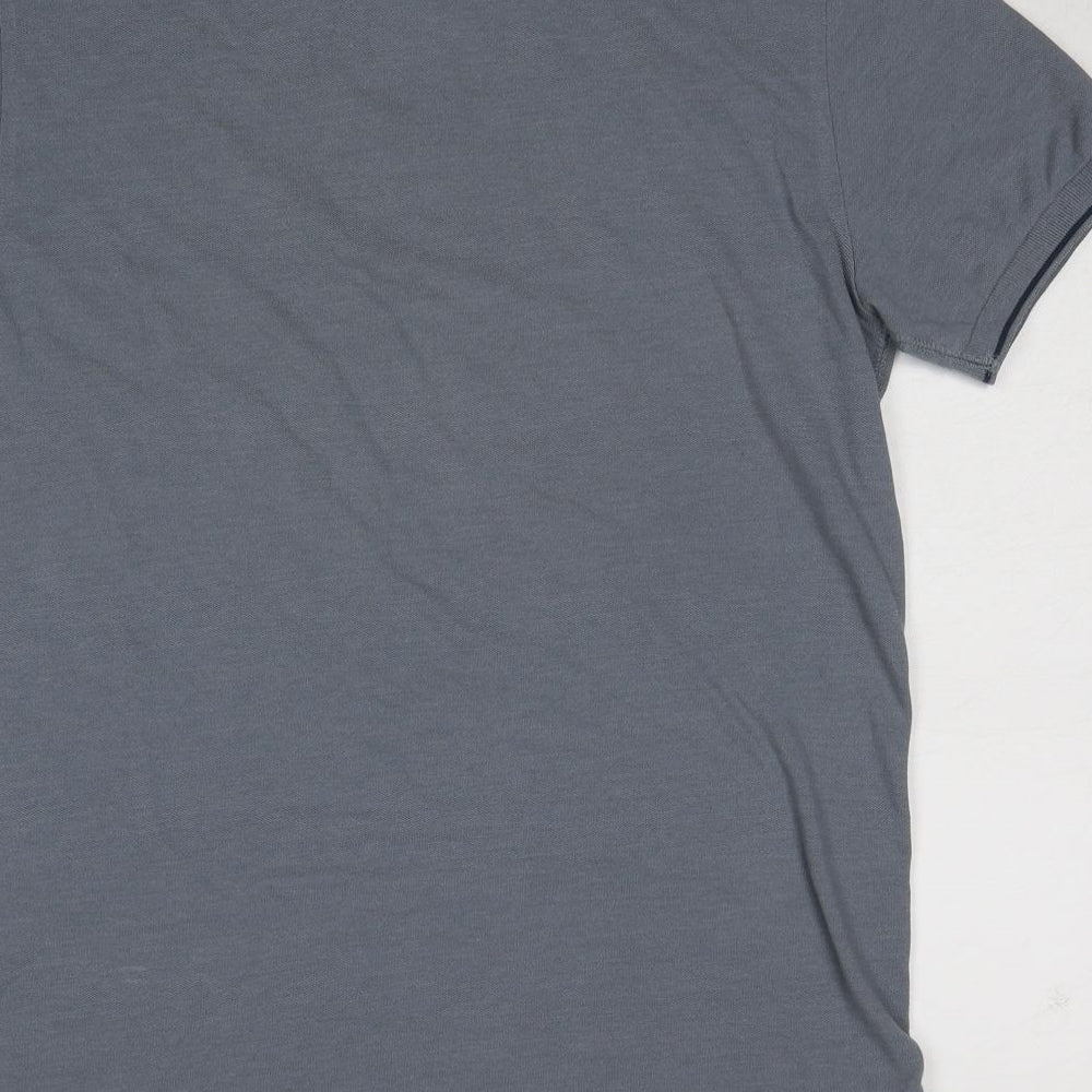 Gap Mens Blue Cotton Polo Size M Collared Pullover