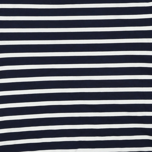 Marks and Spencer Womens Blue Viscose Jersey Tank Size 16 Boat Neck