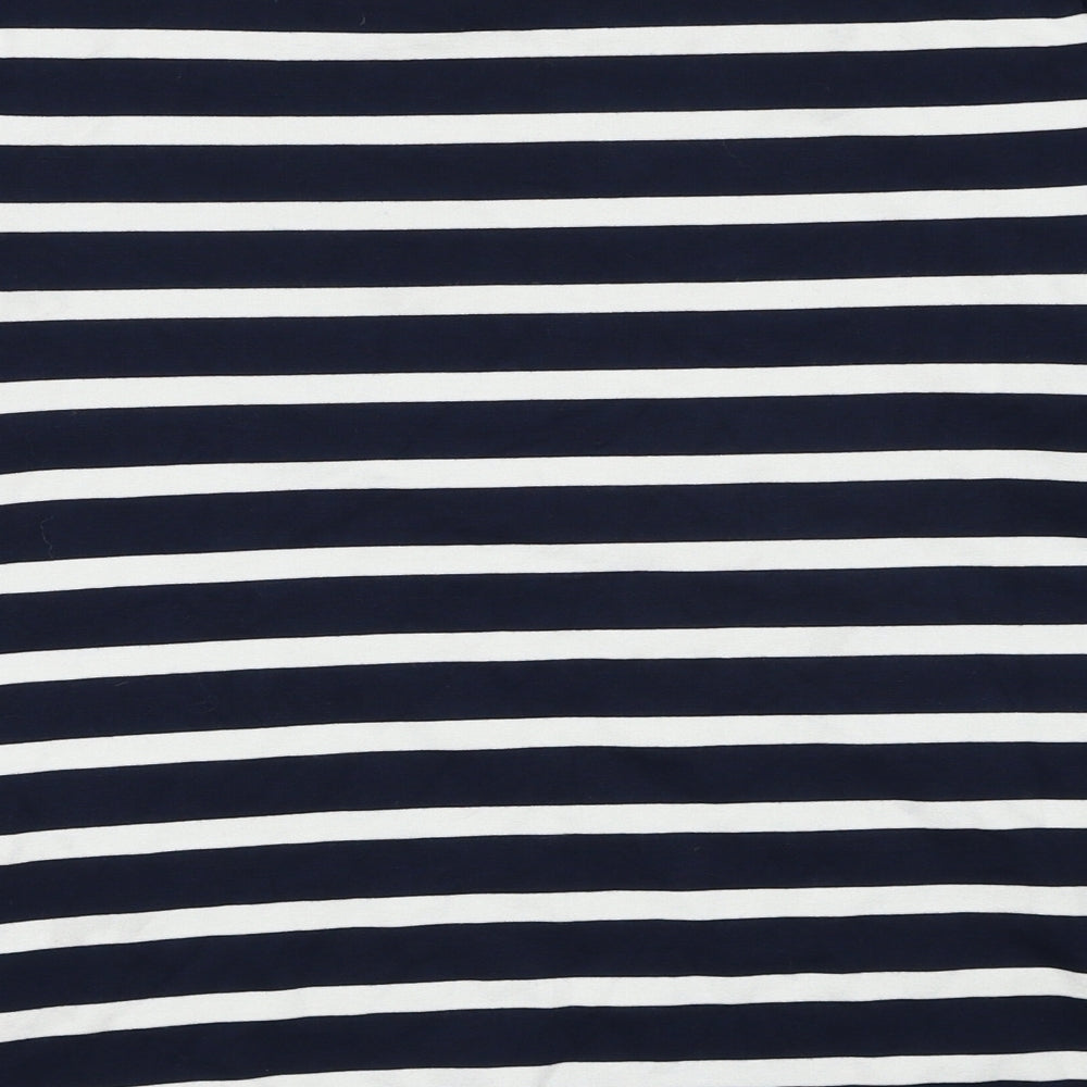 Marks and Spencer Womens Blue Viscose Jersey Tank Size 16 Boat Neck