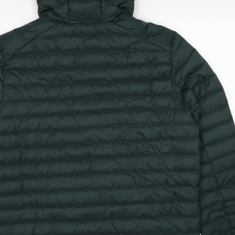 Marks and Spencer Mens Green Quilted Jacket Size L Zip