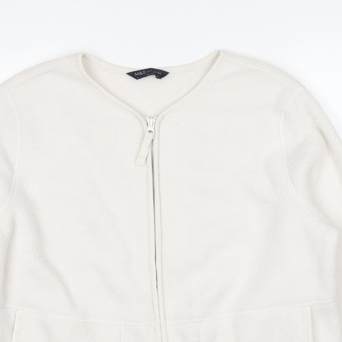 Marks and Spencer Womens White Jacket Size M Zip