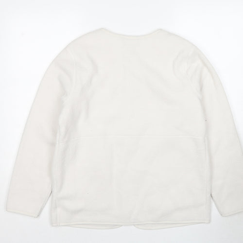Marks and Spencer Womens White Jacket Size L Zip