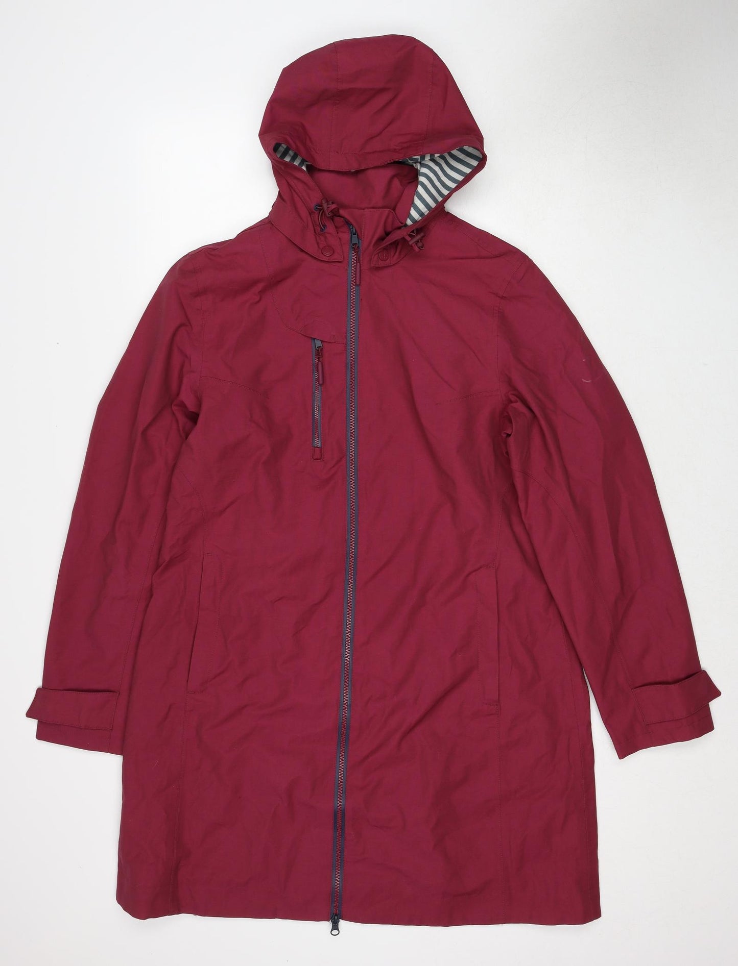 Seasalt Womens Red Rain Coat Coat Size 14 Zip