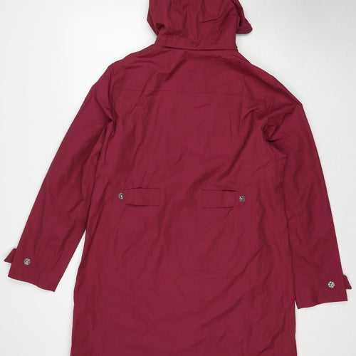 Seasalt Womens Red Rain Coat Coat Size 14 Zip