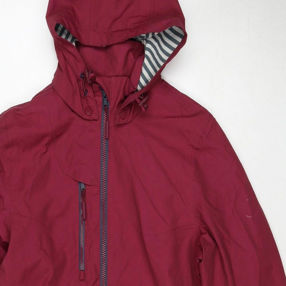 Seasalt Womens Red Rain Coat Coat Size 14 Zip