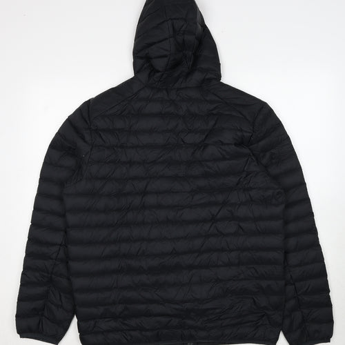 Marks and Spencer Mens Black Quilted Jacket Size L Zip