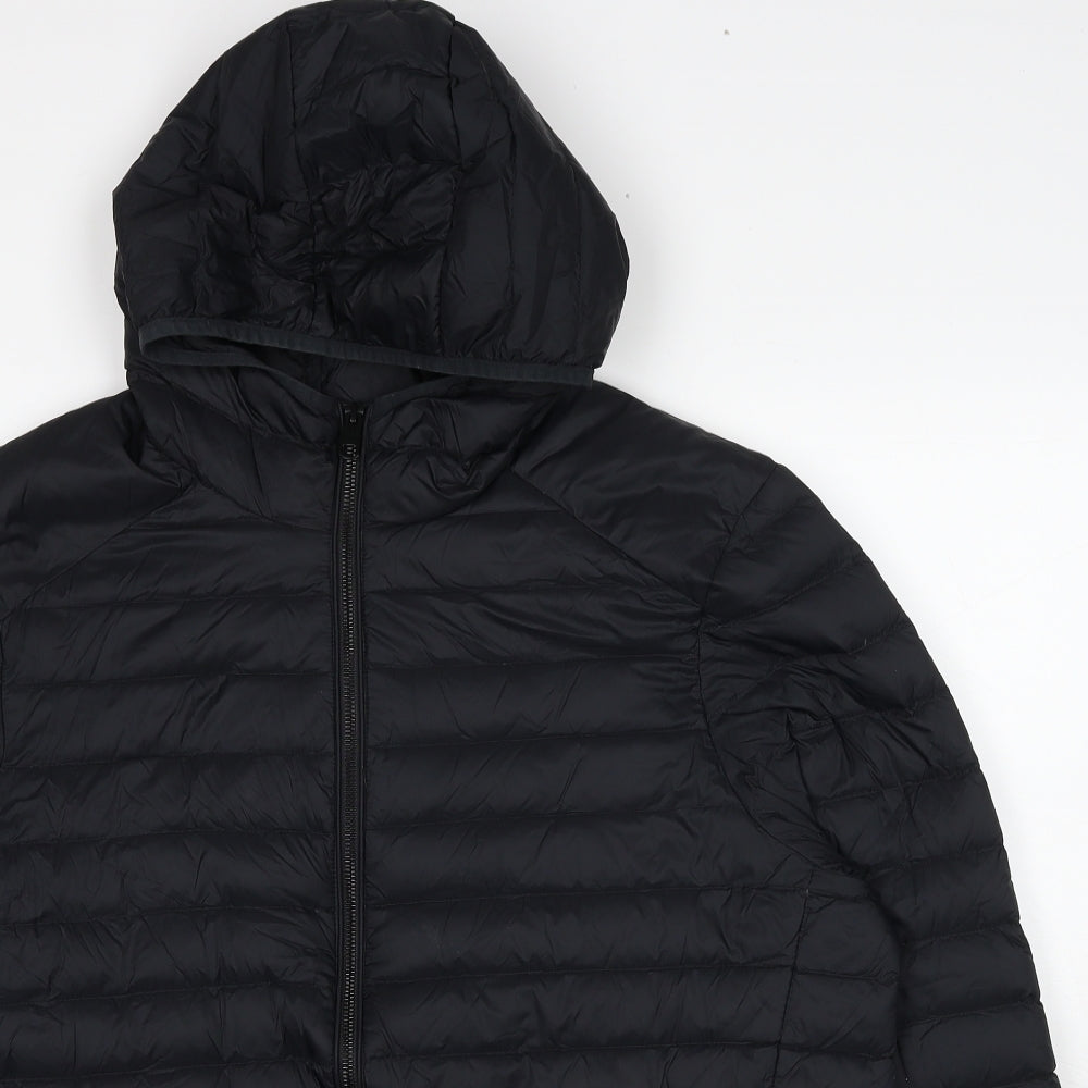 Marks and Spencer Mens Black Quilted Jacket Size L Zip