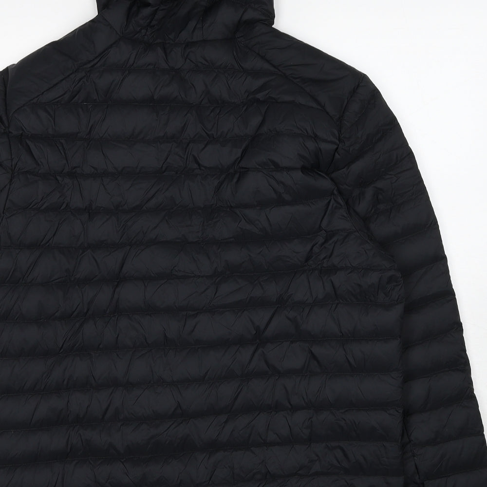 Marks and Spencer Mens Black Quilted Jacket Size L Zip