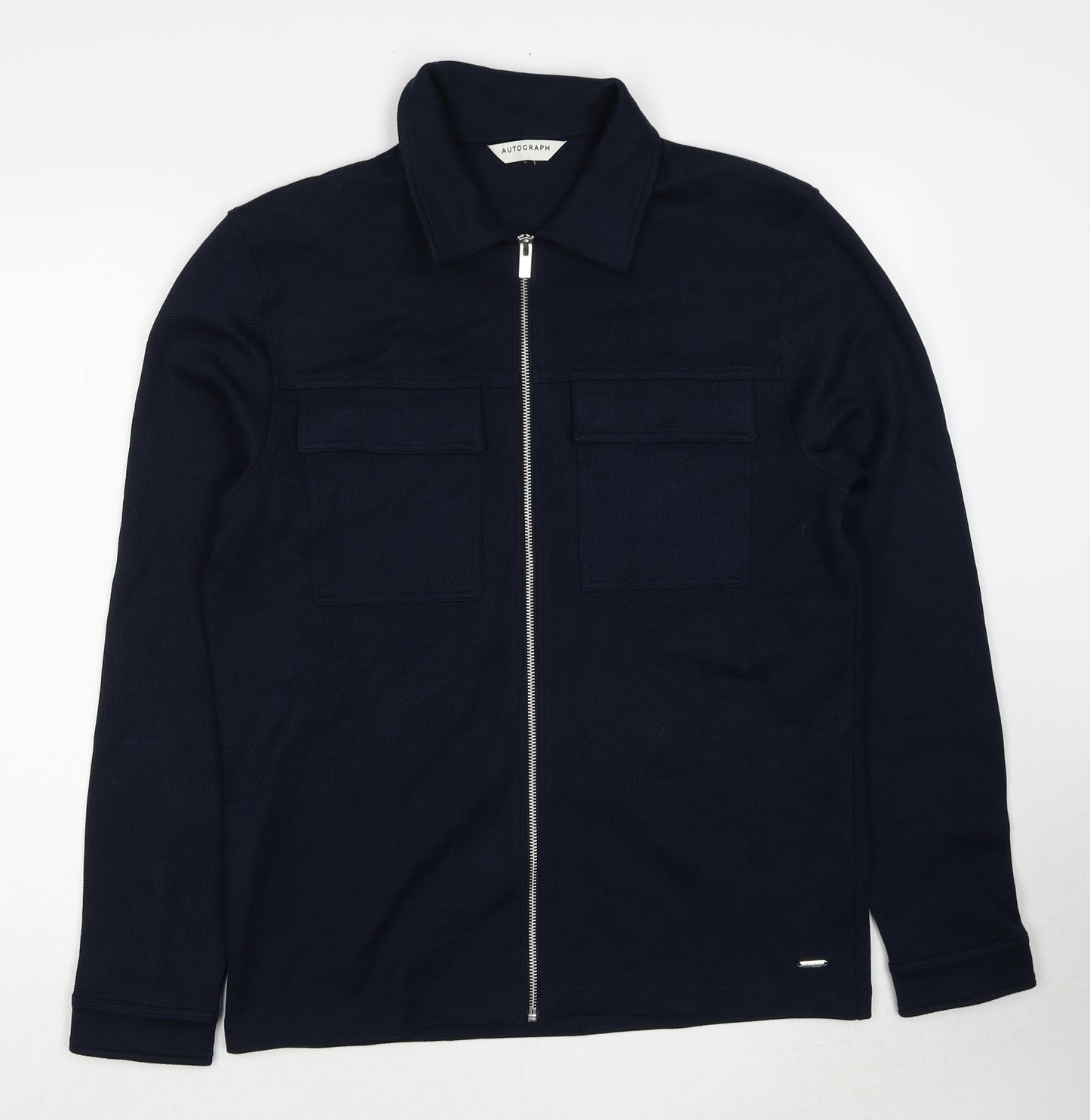 Autograph Mens Blue Jacket Size S Zip