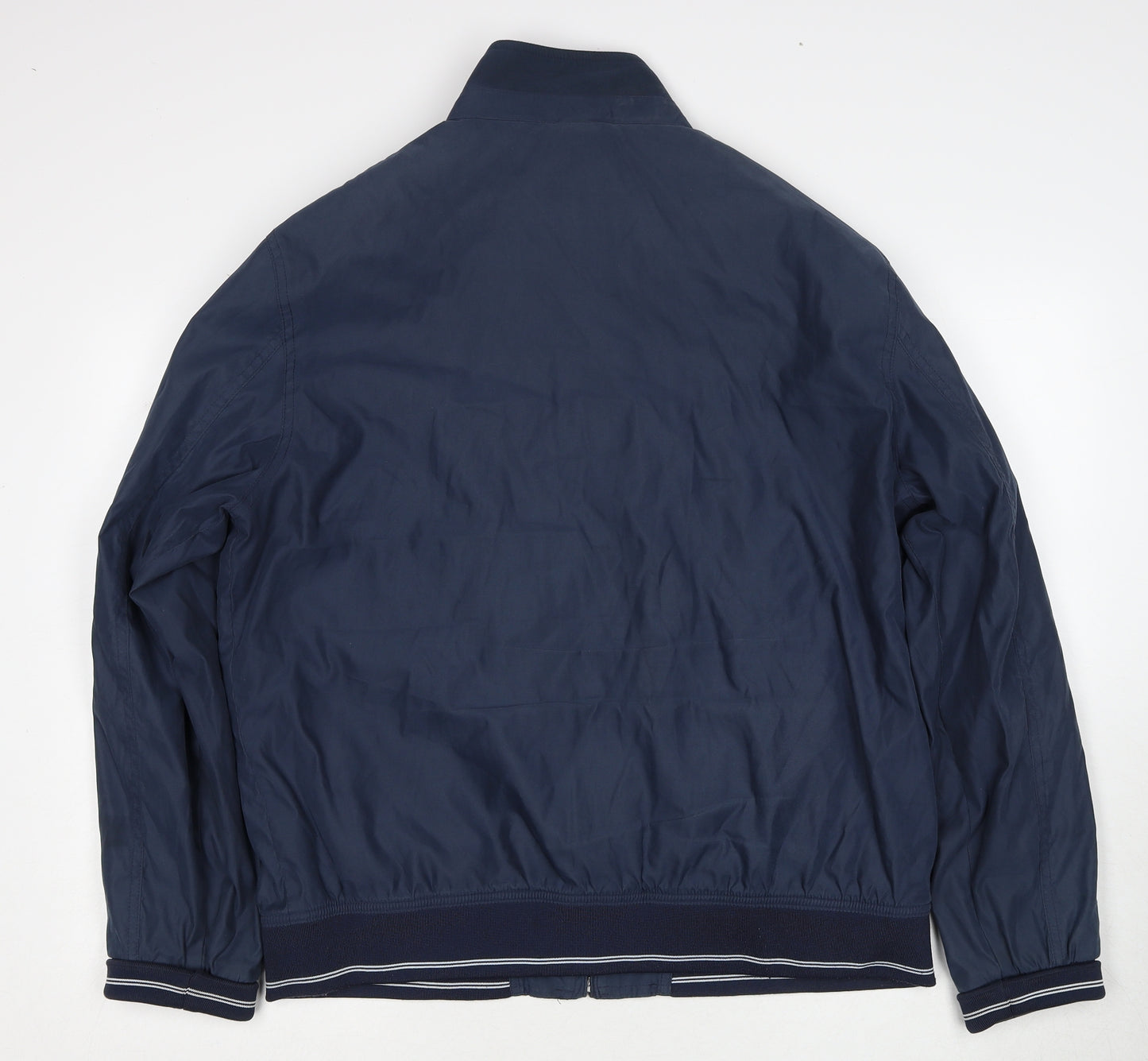 Marks and Spencer Mens Blue Bomber Jacket Jacket Size L Zip