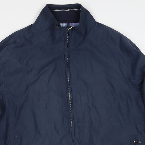 Marks and Spencer Mens Blue Bomber Jacket Jacket Size L Zip