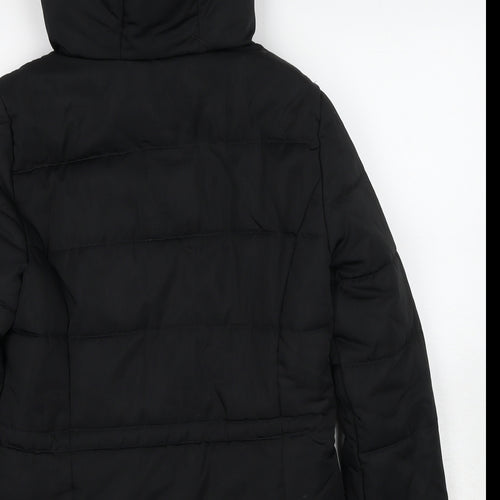 H&M Womens Black Puffer Jacket Jacket Size 8 Zip